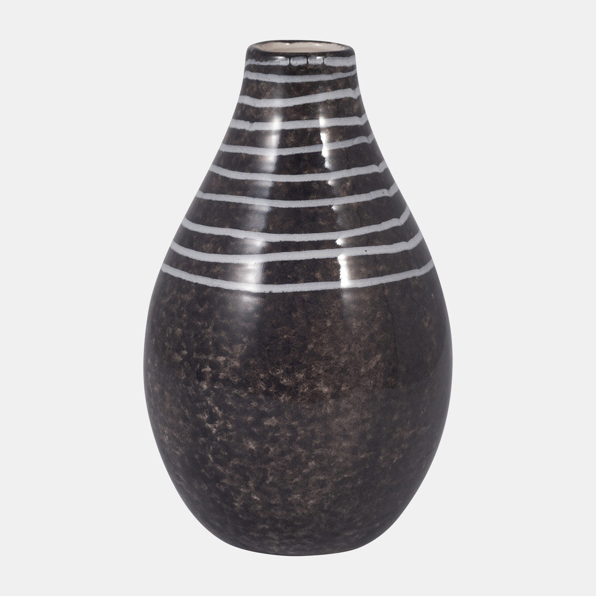 Cer, 10" Primeval Vase, Black