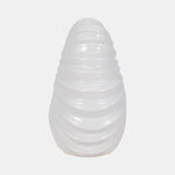 Cer, 10" Shell Vase, White