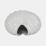 Cer, 10" Shell Vase, White