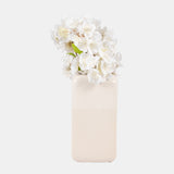 Cer, 10" Squared Grooved Vase, Ivory