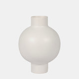 Cer, 11"h Bubble Vase, Creme