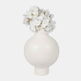 Cer, 11"h Bubble Vase, Creme