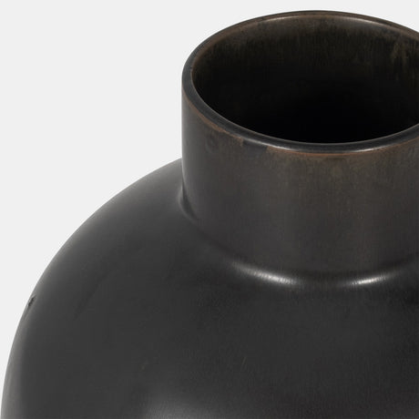 Cer, 11"h Bubble Vase, Gray