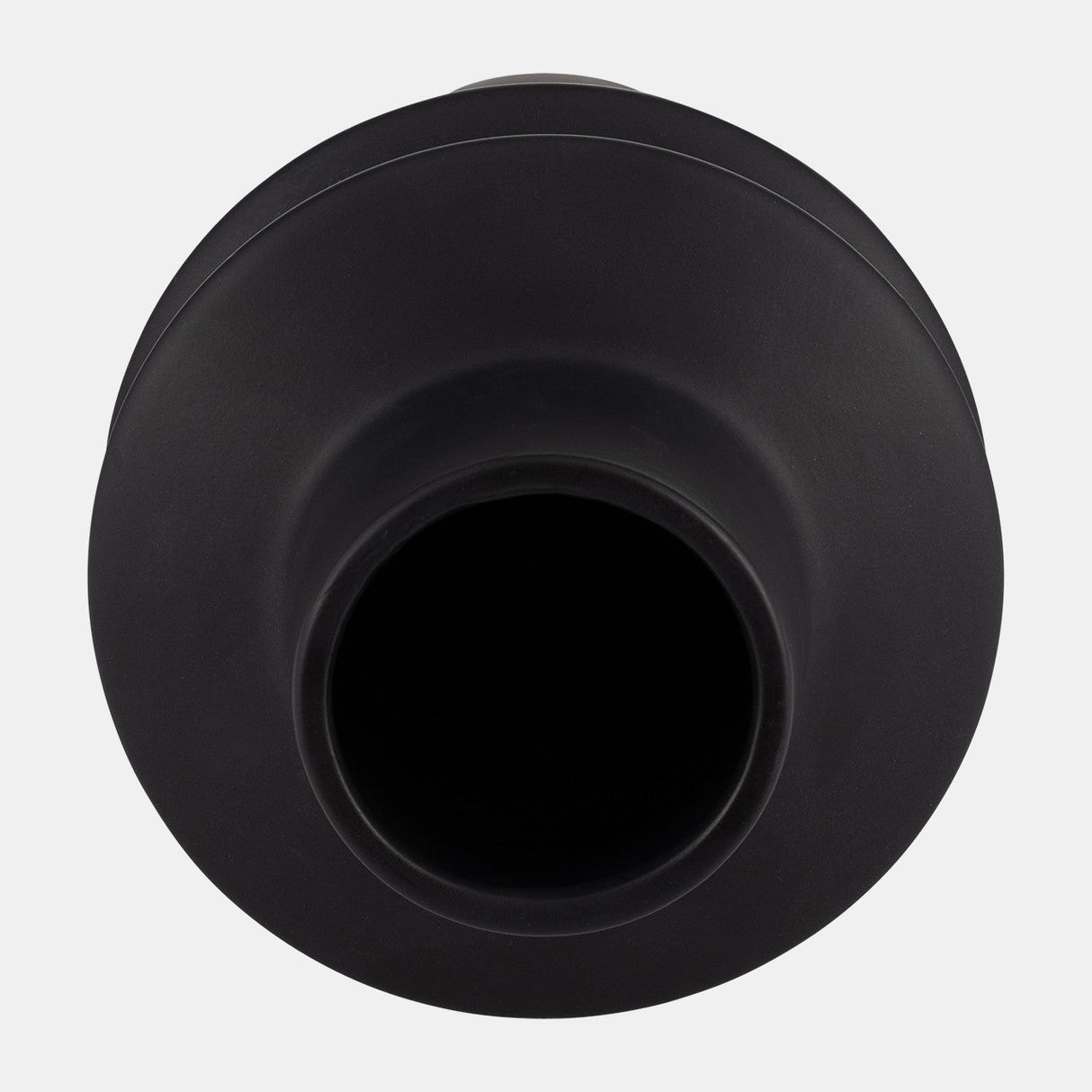 Cer, 11"h Modern Vase, Black