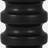 Cer, 11" Tiered Vase, Black