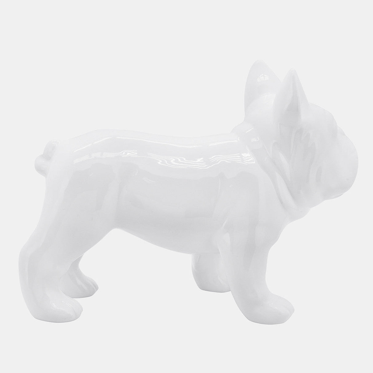 Cer, 12" Bulldog, White