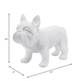 Cer, 12" Bulldog, White