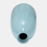 Cer, 12" Circles Vase, Aqua Haze