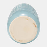 Cer, 12" Circles Vase, Aqua Haze