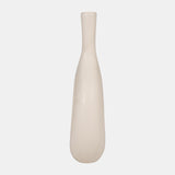 Cer, 12" Curved Open Cut Out Vase, Cotton