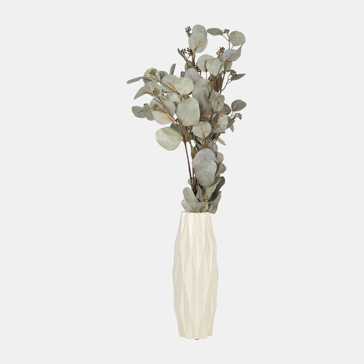 Cer, 12" Flutter Vase, Cotton