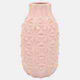 Cer, 12" Geo Vase, Blush