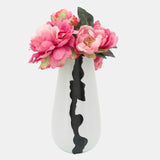 Cer, 12"h Modern Vase, White