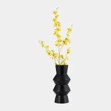 Cer, 12"h Totem Vase, Black