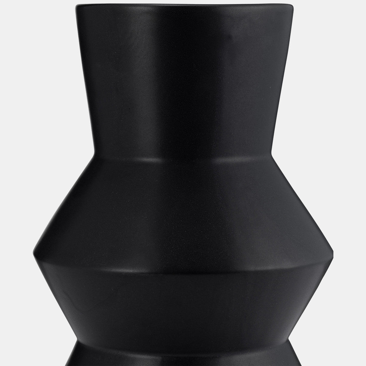 Cer, 12"h Totem Vase, Black