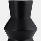 Cer, 12"h Totem Vase, Black