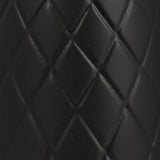 Cer, 12" Plaid Textured Vase, Black