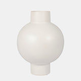 Cer, 15"h Bubble Vase, Creme