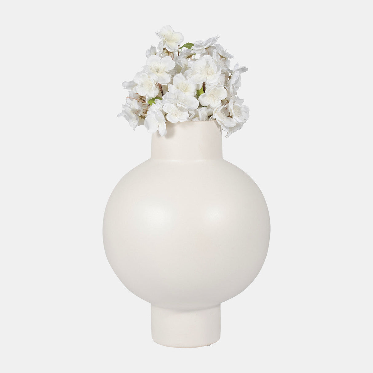 Cer, 15"h Bubble Vase, Creme