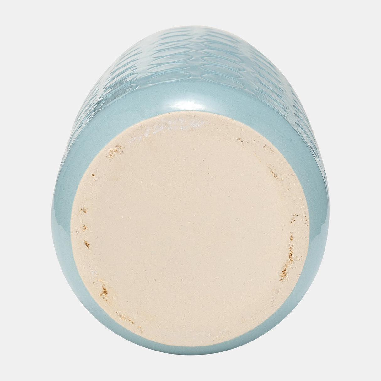 Cer, 16" Circles Vase, Aqua Haze