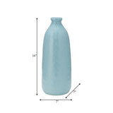 Cer, 16" Circles Vase, Aqua Haze