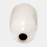 Cer, 16" Circles Vase, Beige