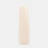 Cer, 16" Etched Lines Cylinder Vase, Cotton