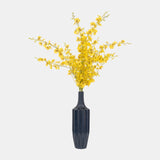 Cer, 16" Fluted Vase, Navy