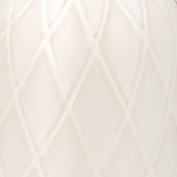 Cer, 16" Plaid Textured Vase, Beige