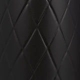 Cer, 16" Plaid Textured Vase, Black