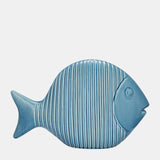 Cer,16",v Striped Fish,blue