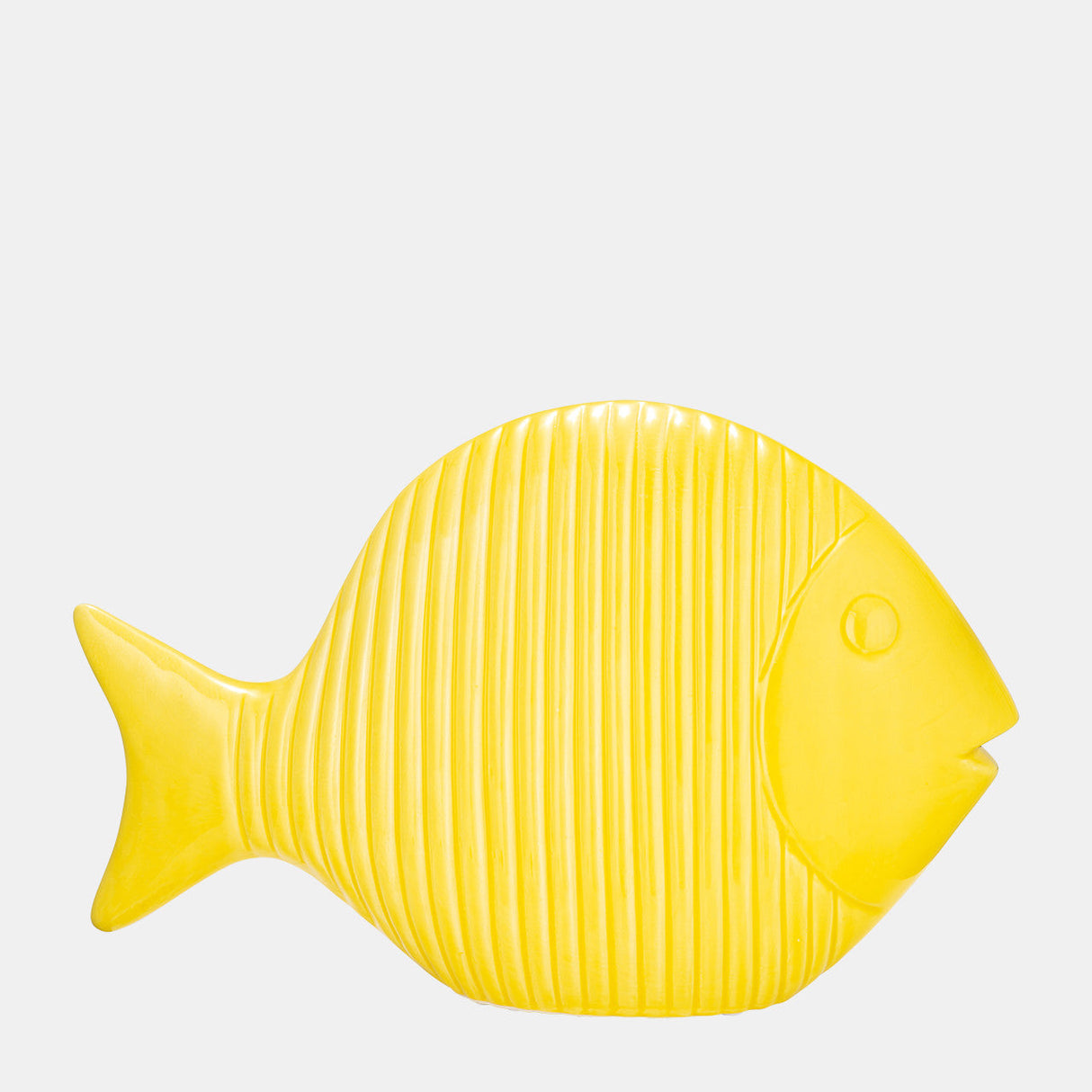 Cer,16",v Striped Fish,yellow