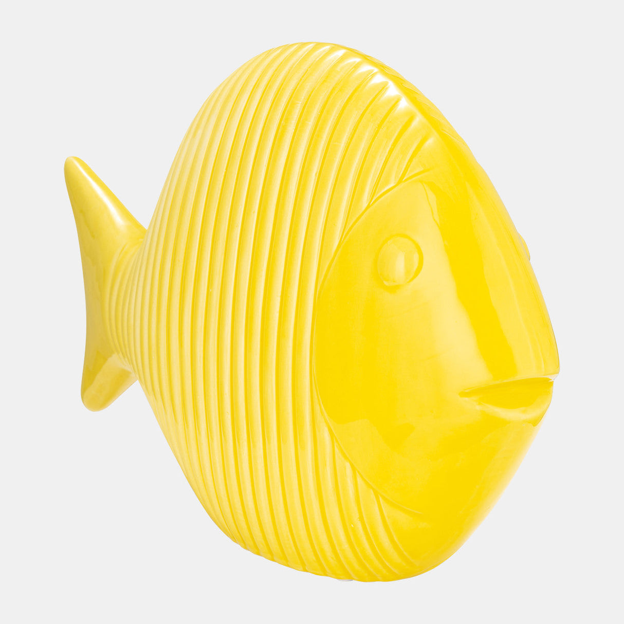 Cer,16",v Striped Fish,yellow