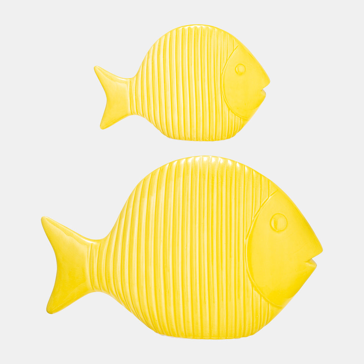 Cer,16",v Striped Fish,yellow