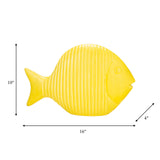 Cer,16",v Striped Fish,yellow