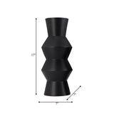 Cer, 17"h Totem Vase, Black