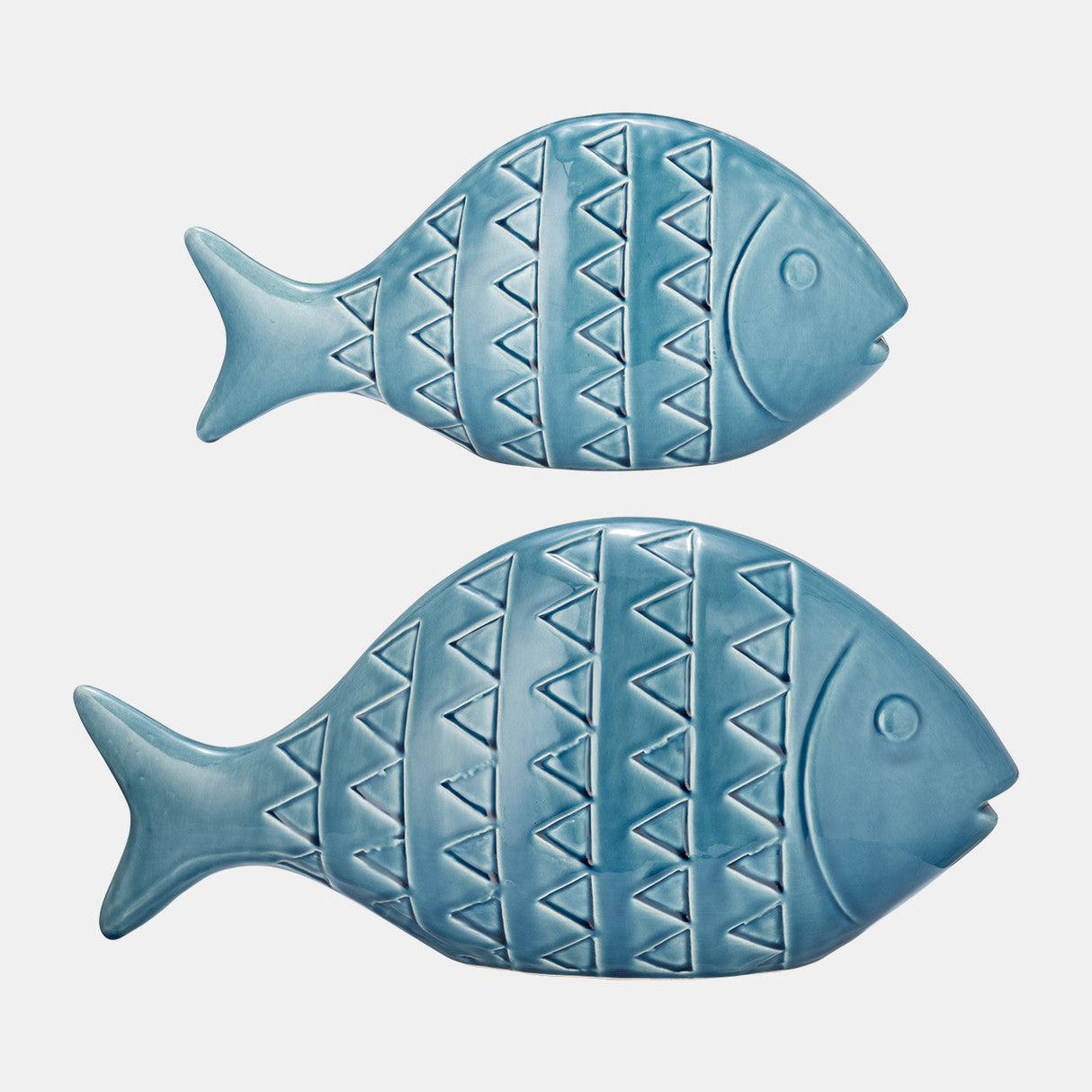 Cer,17",zigzag Scaled Fish,blue