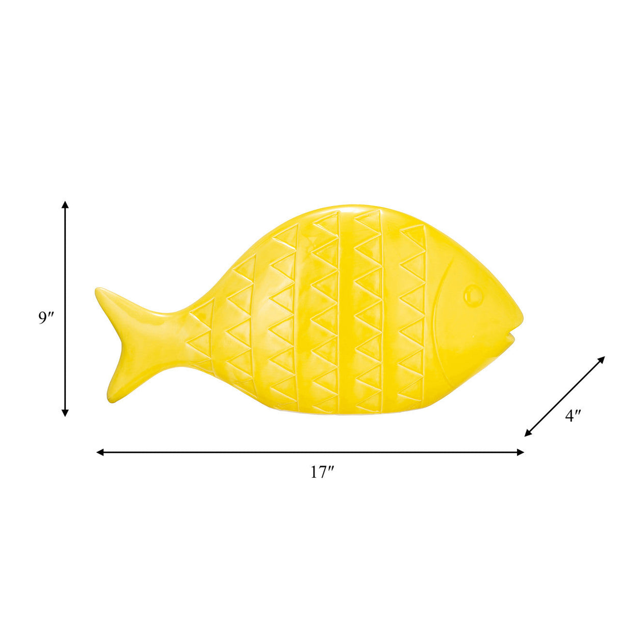 Cer,17",zigzag Scaled Fish,yellow