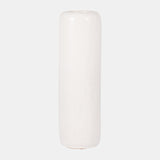 Cer, 18"h Grooved Vase, Ivory