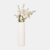 Cer, 18"h Grooved Vase, Ivory