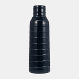 Cer, 20"h Tribal Vase, Navy Blue