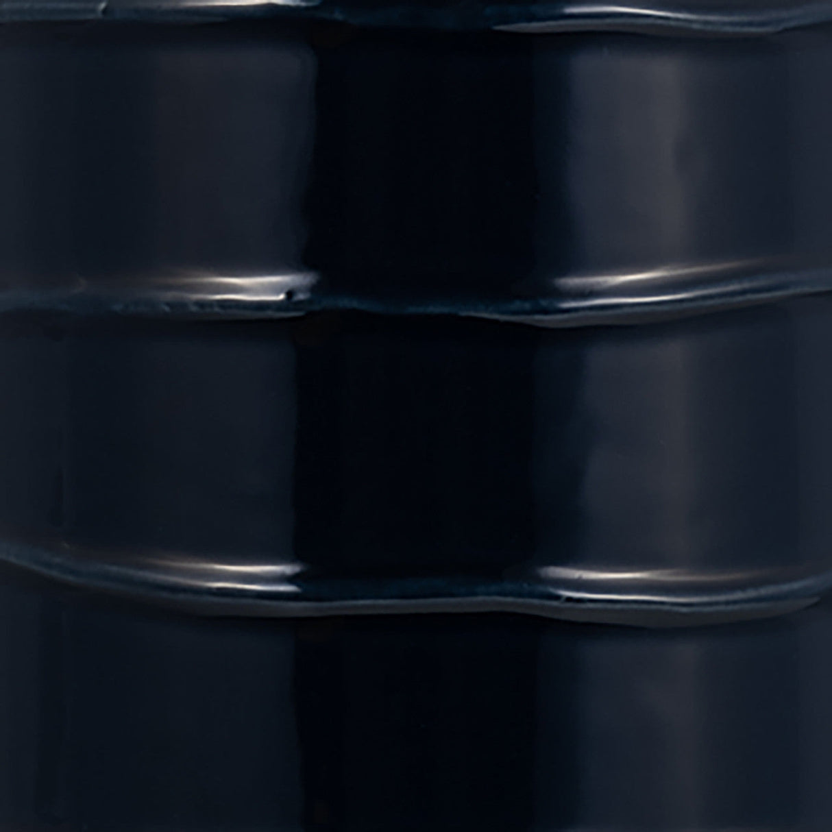 Cer, 20"h Tribal Vase, Navy Blue