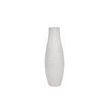 Cer, 20" Tribal Vase, White