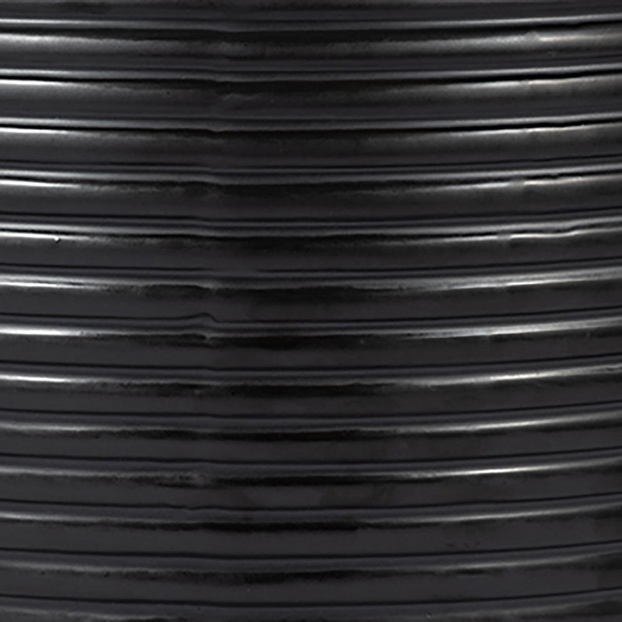 Cer, 24" Ribbed Temple Jar, Black