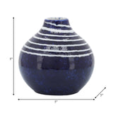 Cer, 5"h Primeval Vase, Blue