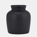 Cer, 5" Pitcher Vase, Black