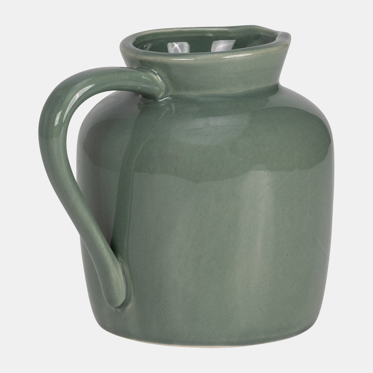 Cer, 5" Pitcher Vase, Dark Sage