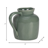 Cer, 5" Pitcher Vase, Dark Sage