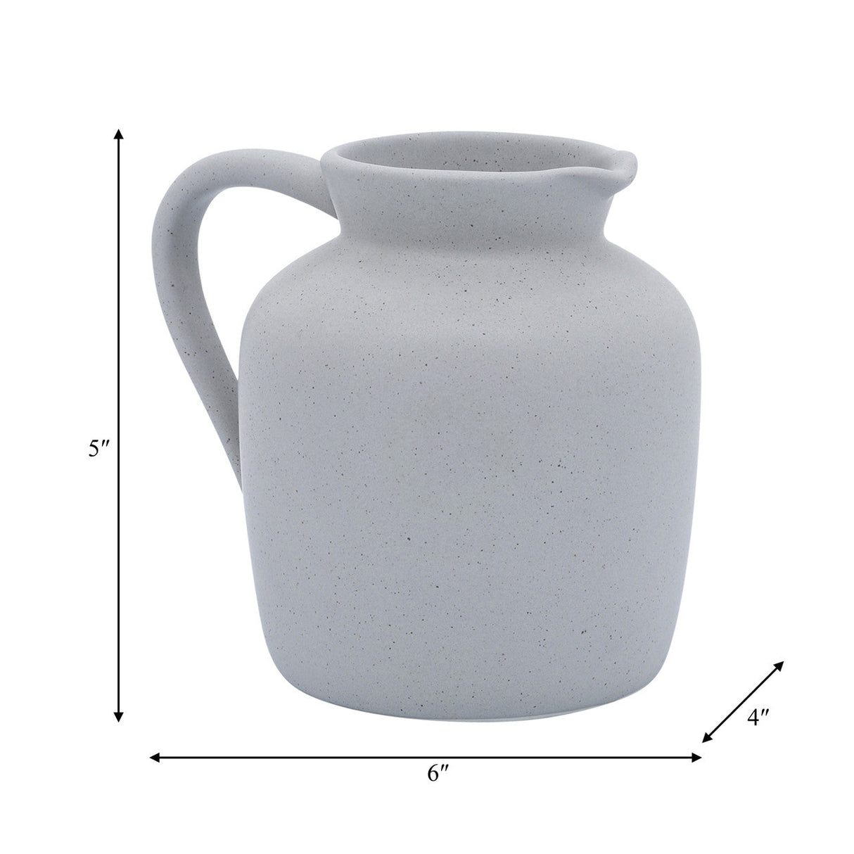 Cer, 5" Pitcher Vase, Gray