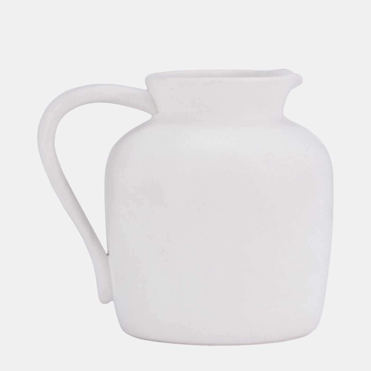 Cer, 5" Pitcher Vase, White